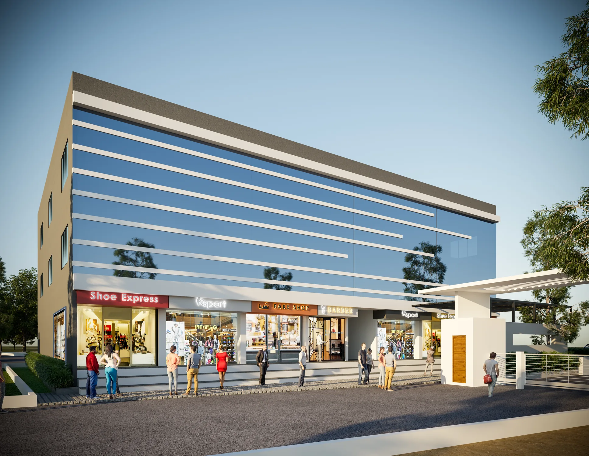 Commercial building visual included in the Wadipir project brochure